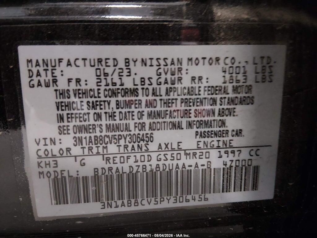 3N1AB8CV5PY306456 2023 NISSAN SENTRA photo no. 9
