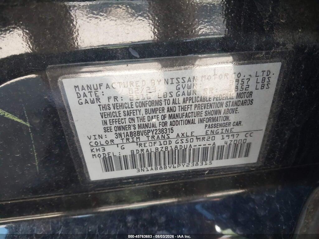 3N1AB8BV6PY238315 2023 NISSAN SENTRA photo no. 9
