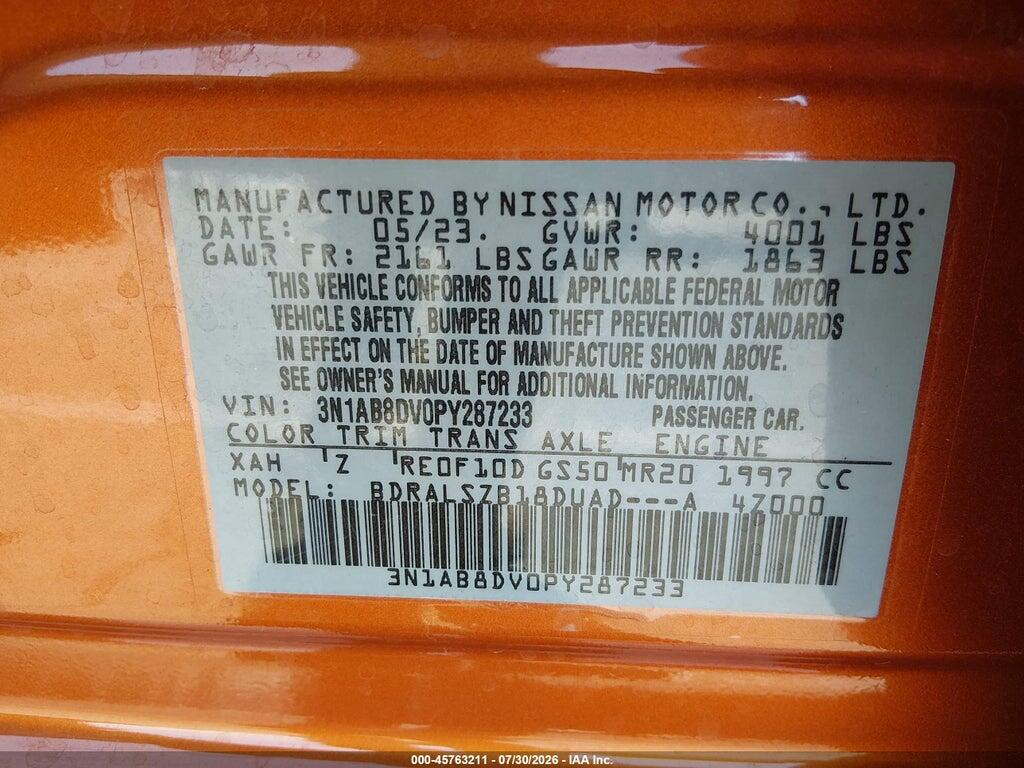 3N1AB8DV0PY287233 2023 NISSAN SENTRA photo no. 9
