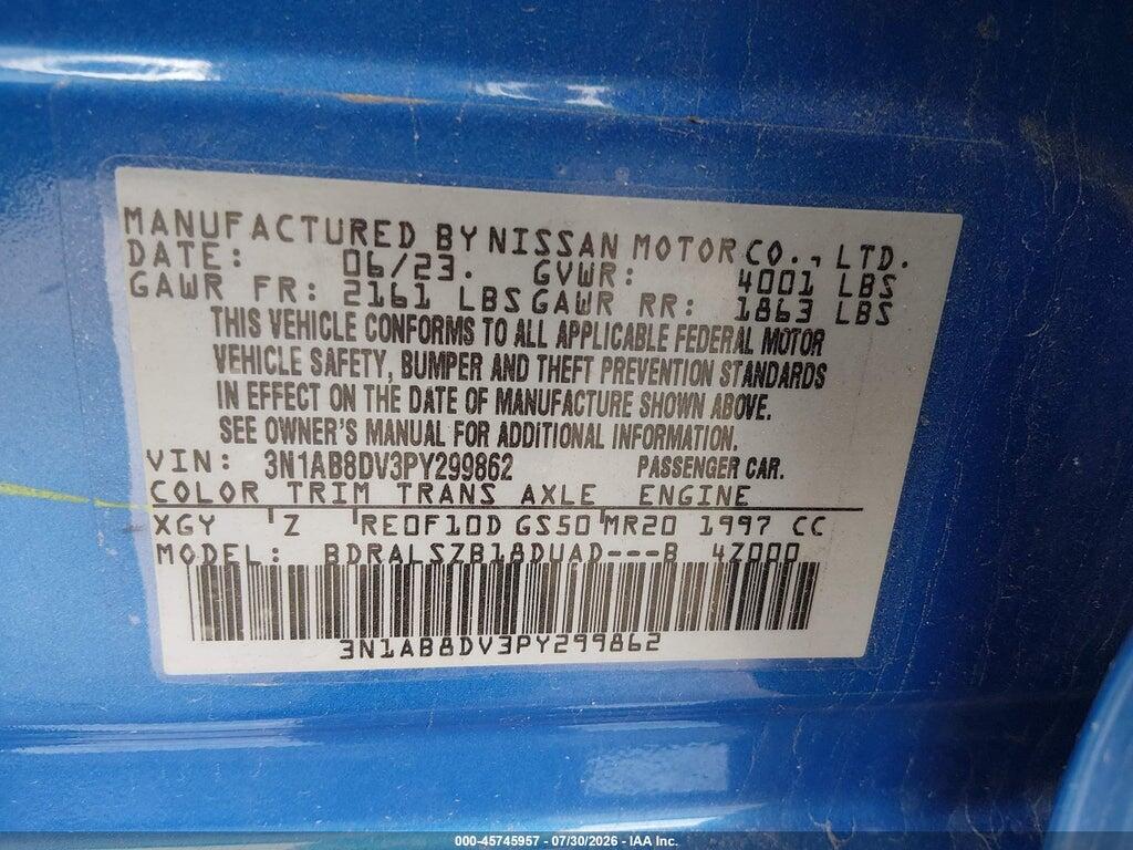 3N1AB8DV3PY299862 2023 NISSAN SENTRA photo no. 9