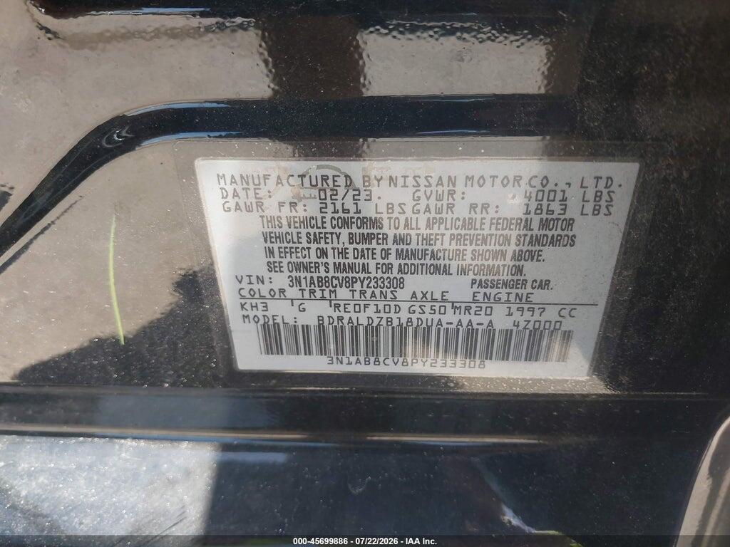 3N1AB8CV8PY233308 2023 NISSAN SENTRA photo no. 9