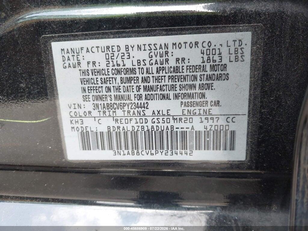 3N1AB8CV6PY234442 2023 NISSAN SENTRA photo no. 9
