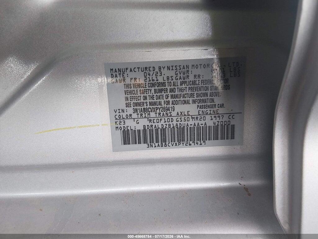 3N1AB8CVXPY269419 2023 NISSAN SENTRA photo no. 9