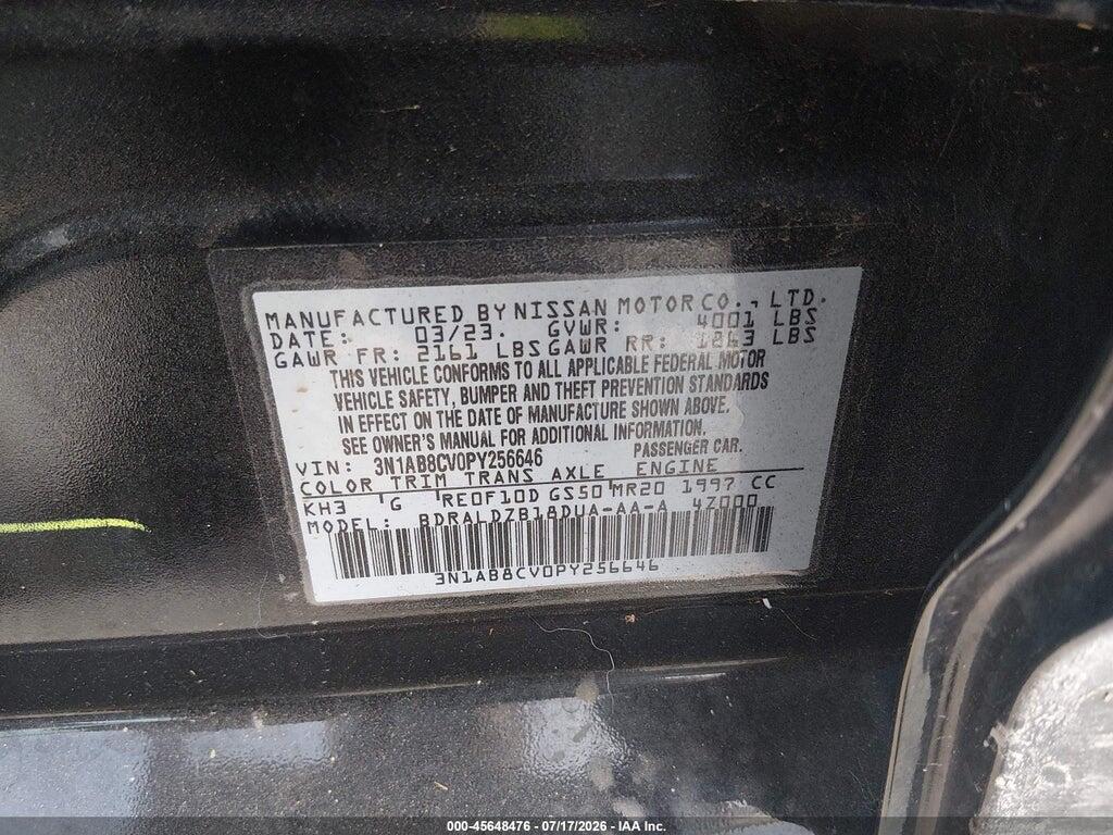 3N1AB8CV0PY256646 2023 NISSAN SENTRA photo no. 9