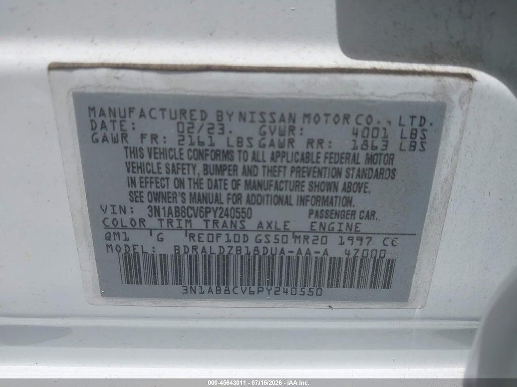 3N1AB8CV6PY240550 2023 NISSAN SENTRA photo no. 9
