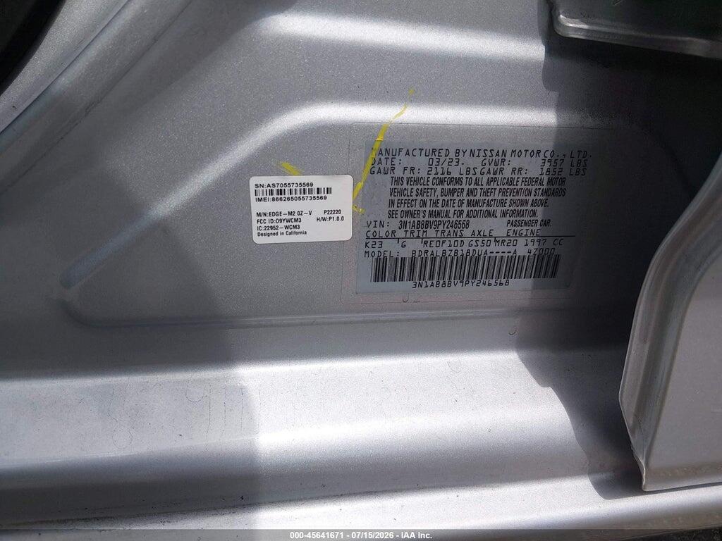 3N1AB8BV9PY246568 2023 NISSAN SENTRA photo no. 9