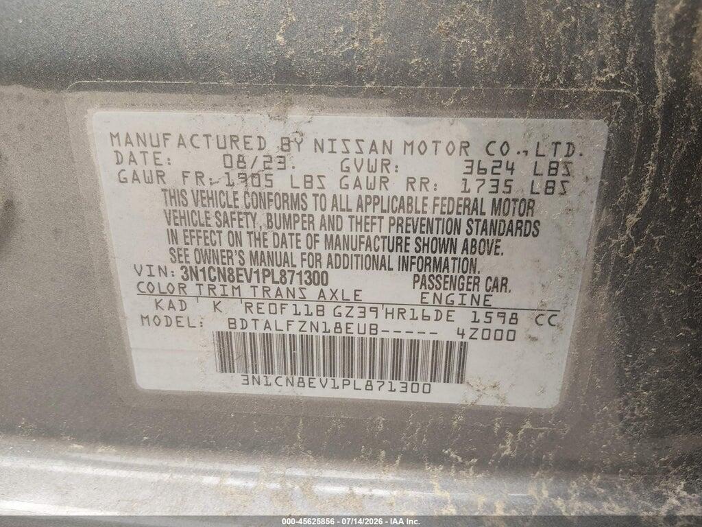 3N1CN8EV1PL871300 2023 NISSAN VERSA photo no. 9