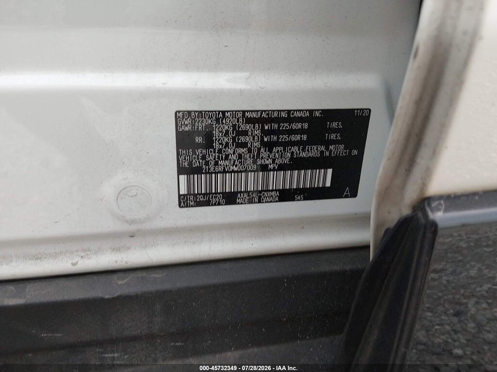 2T3E6RFV0MW007009 2021 TOYOTA RAV4 HYBRID photo no. 9
