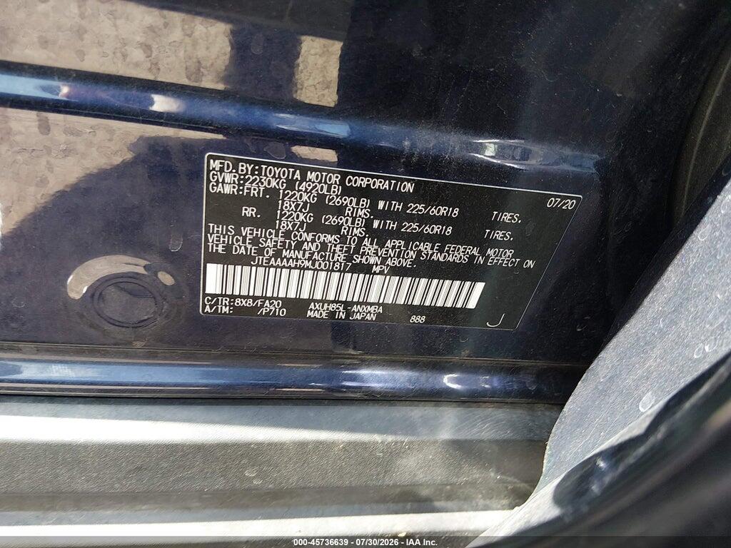 JTEAAAAH9MJ001817 2021 TOYOTA VENZA photo no. 9