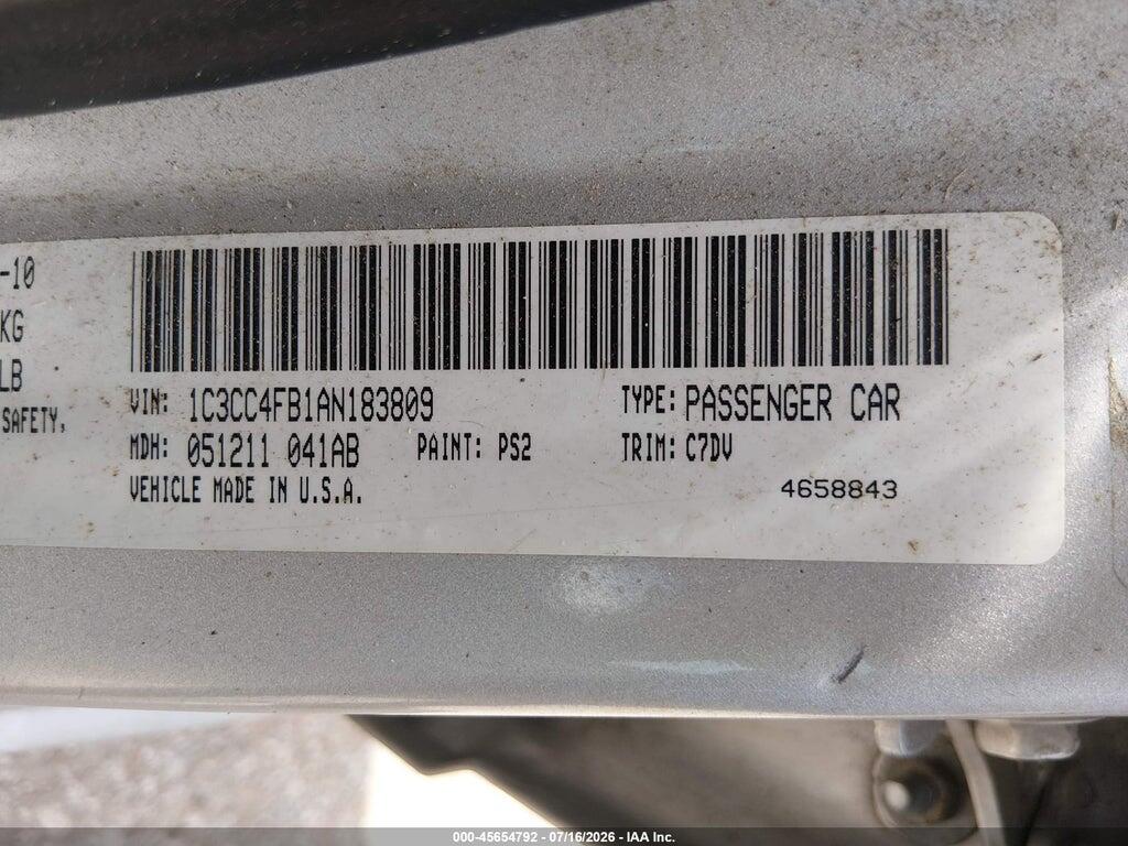 1C3CC4FB1AN183809 2010 CHRYSLER SEBRING photo no. 9