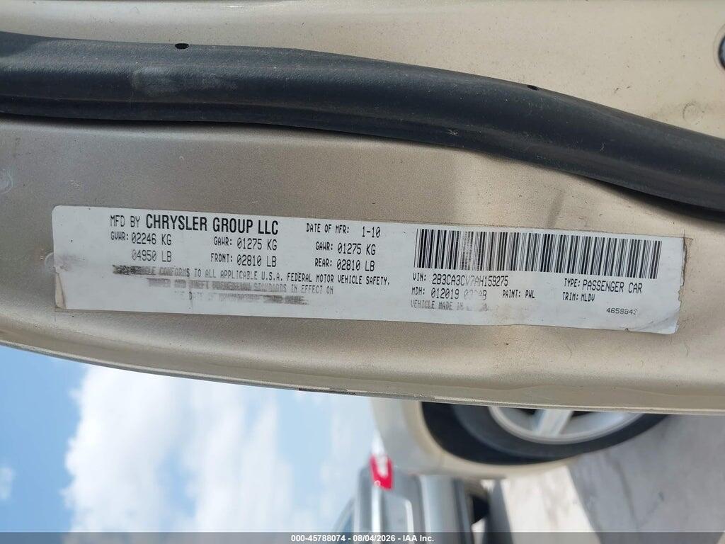 2B3CA3CV7AH159275 2010 DODGE CHARGER photo no. 9