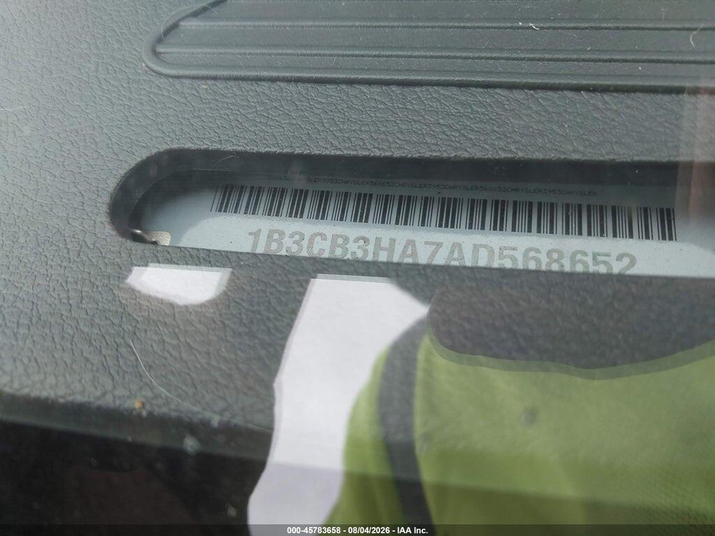 1B3CB3HA7AD568652 2010 DODGE CALIBER photo no. 9