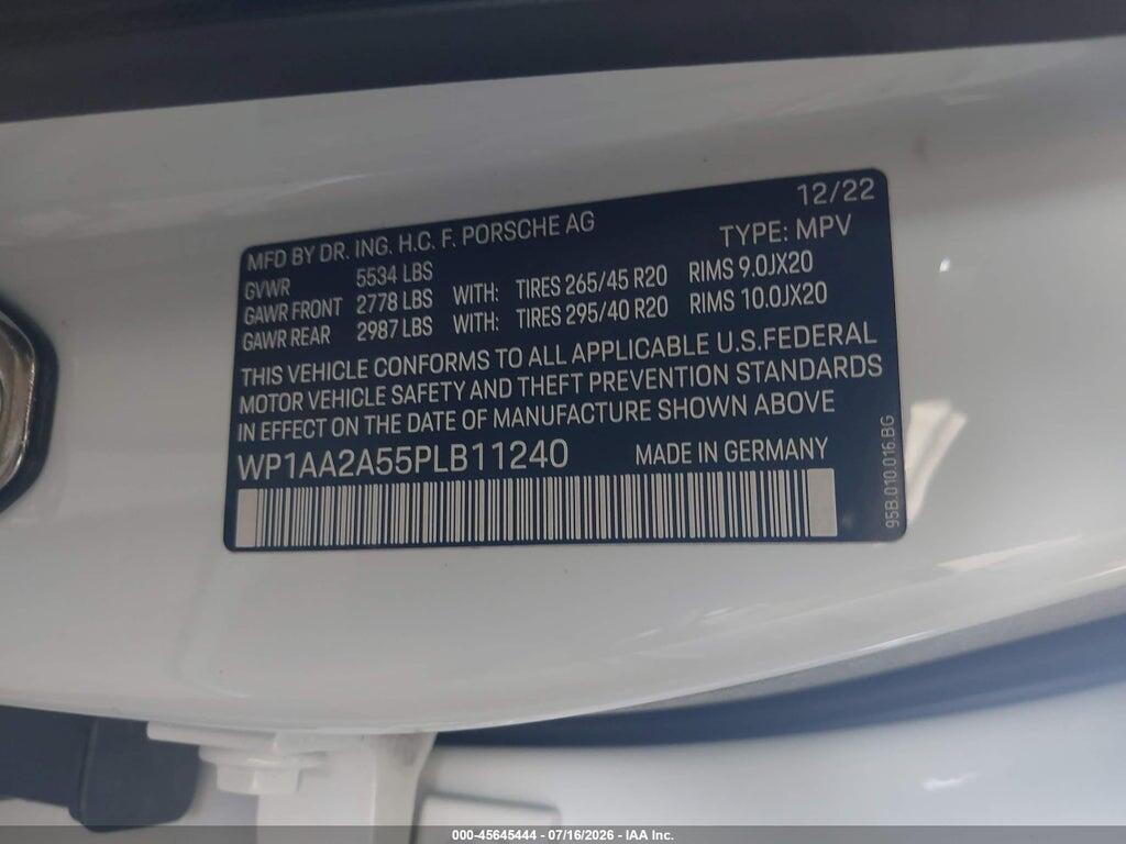 WP1AA2A55PLB11240 2023 PORSCHE MACAN photo no. 9