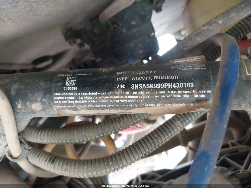 3NSASK999PH430183 2023 POLARIS RZR photo no. 10
