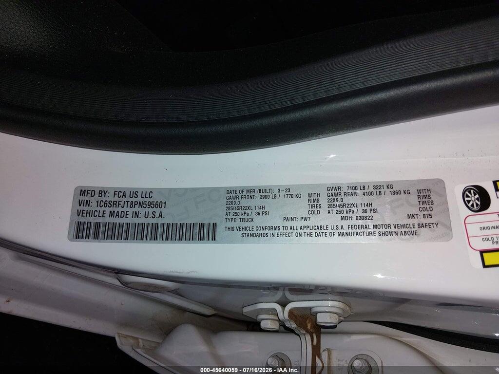 1C6SRFJT8PN595601 2023 RAM 1500 photo no. 9