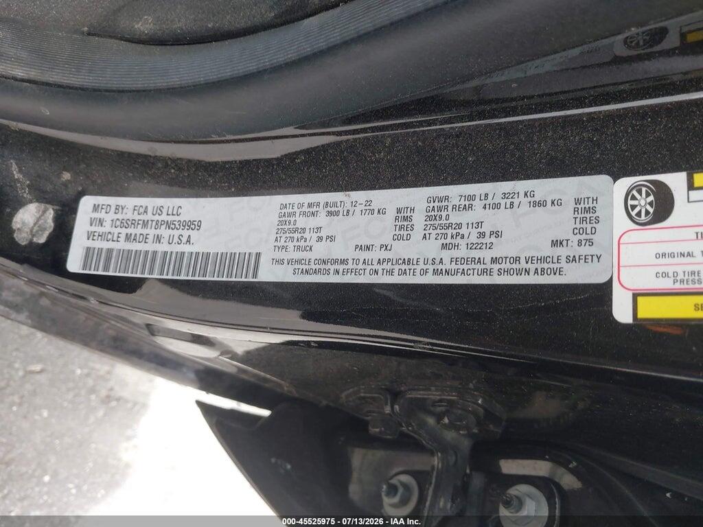 1C6SRFMT8PN539959 2023 RAM 1500 photo no. 9