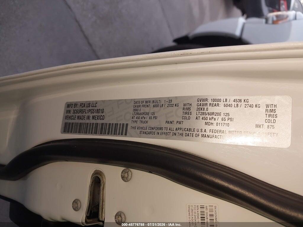 3C6UR5FL1PG518010 2023 RAM 2500 photo no. 9