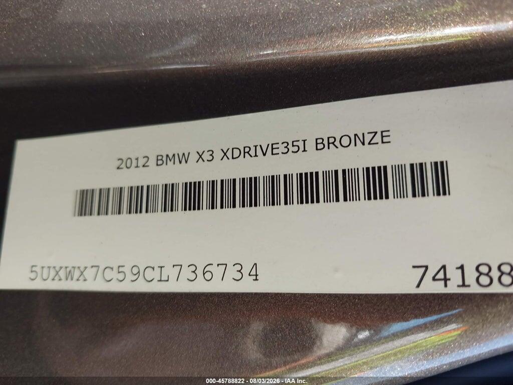 5UXWX7C59CL736734 2012 BMW X3 photo no. 9