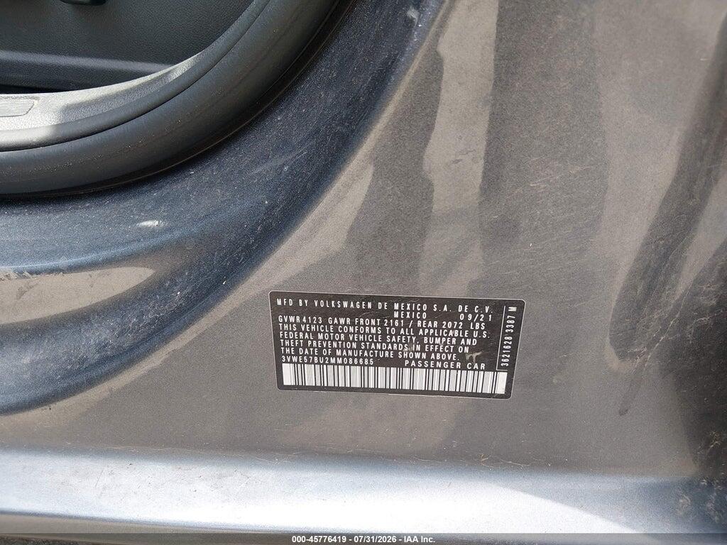 3VWE57BU2MM086685 2021 VOLKSWAGEN JETTA photo no. 9