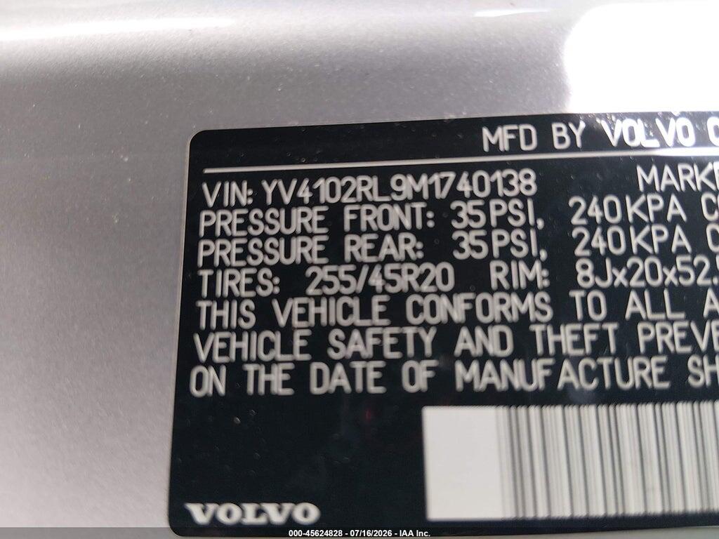 YV4102RL9M1740138 2021 VOLVO XC60 photo no. 9