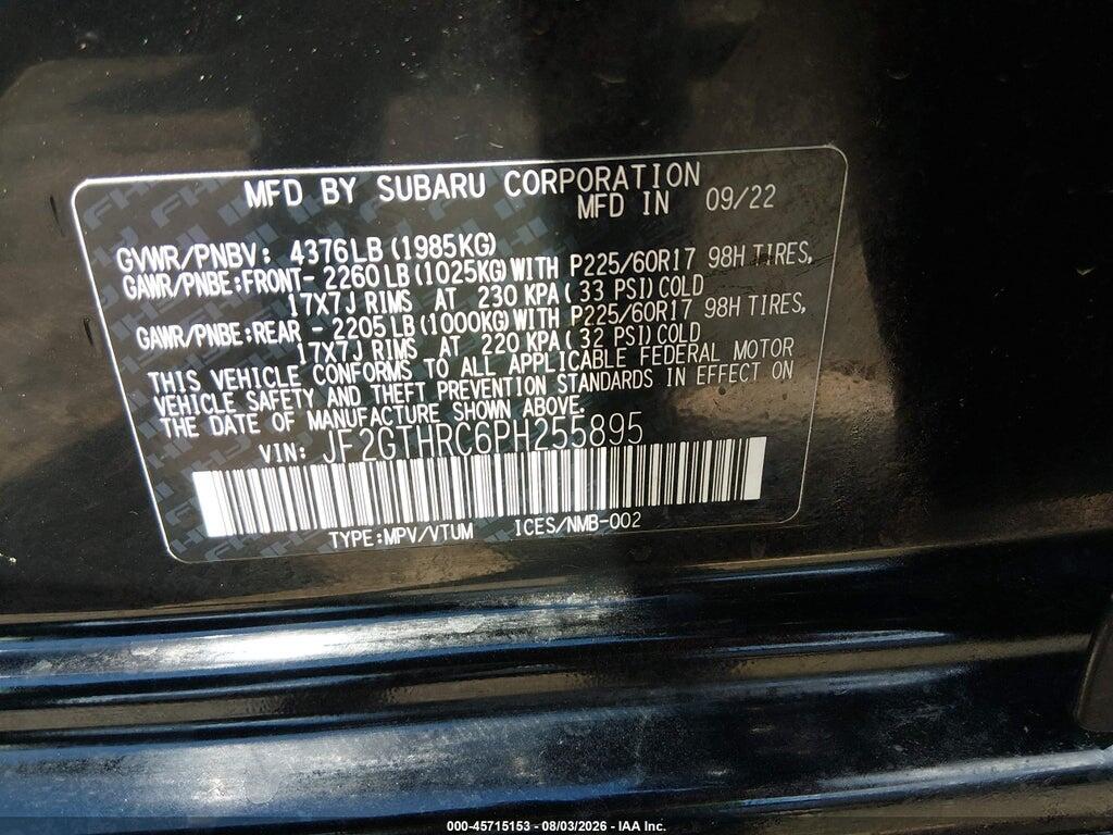 JF2GTHRC6PH255895 2023 SUBARU CROSSTREK photo no. 9