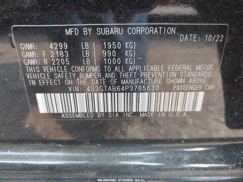 4S3GTAB64P3705633 2023 SUBARU IMPREZA photo no. 9