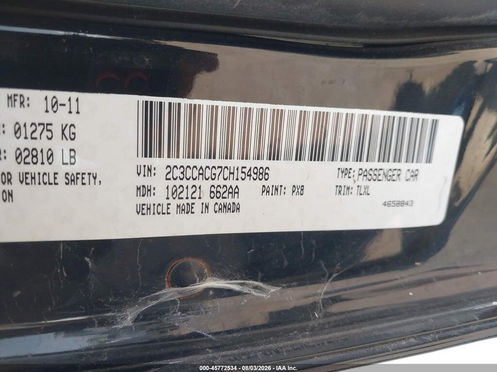 2C3CCACG7CH154986 2012 CHRYSLER 300 photo no. 9