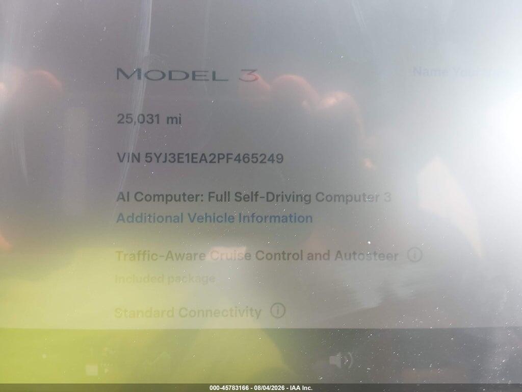 5YJ3E1EA2PF465249 2023 TESLA MODEL 3 photo no. 7