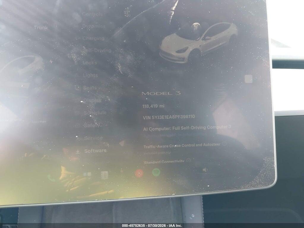 5YJ3E1EA8PF398110 2023 TESLA MODEL 3 photo no. 7