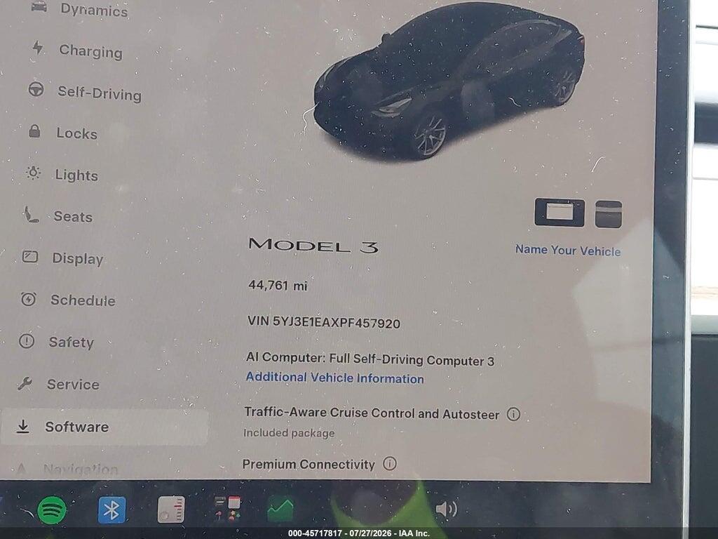 5YJ3E1EAXPF457920 2023 TESLA MODEL 3 photo no. 7