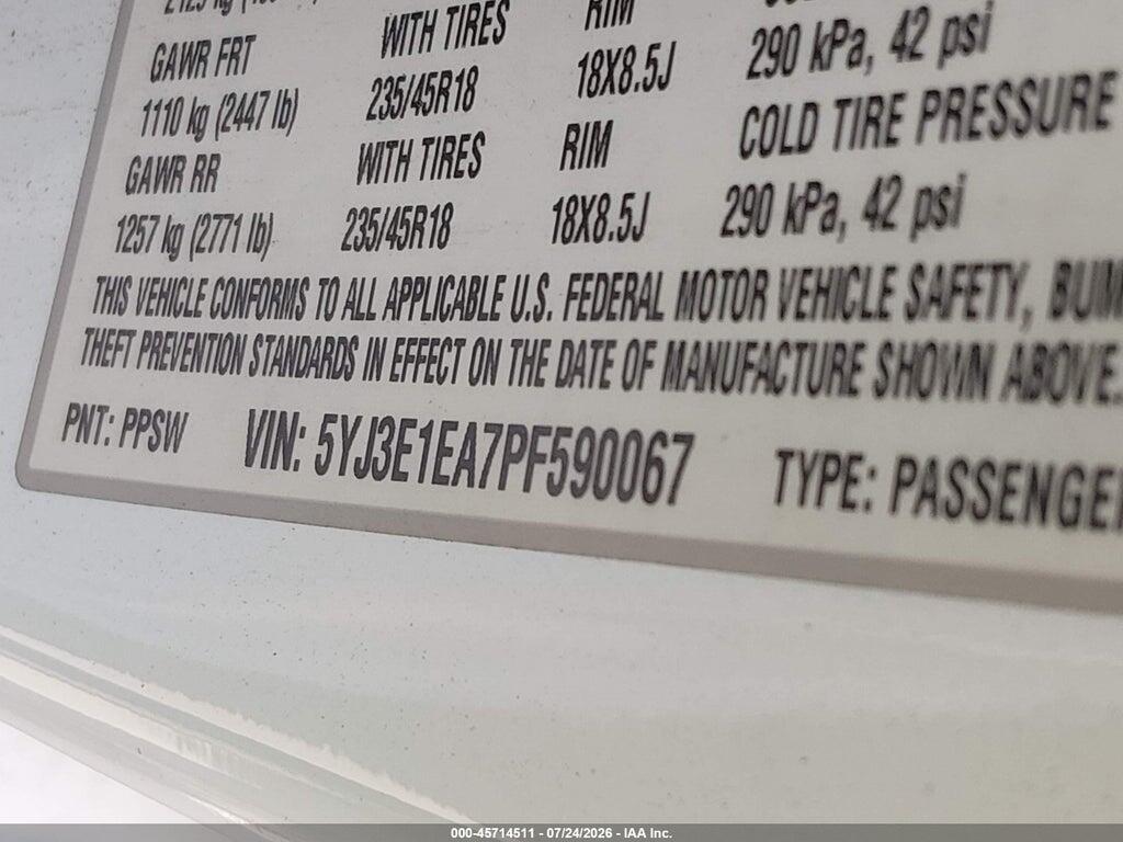 5YJ3E1EA7PF590067 2023 TESLA MODEL 3 photo no. 9