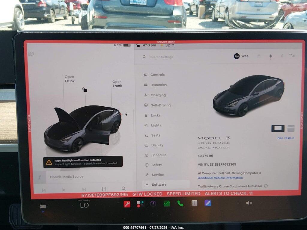 5YJ3E1EB9PF692365 2023 TESLA MODEL 3 photo no. 7