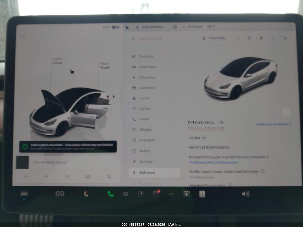 5YJ3E1EC5PF503123 2023 TESLA MODEL 3 photo no. 7