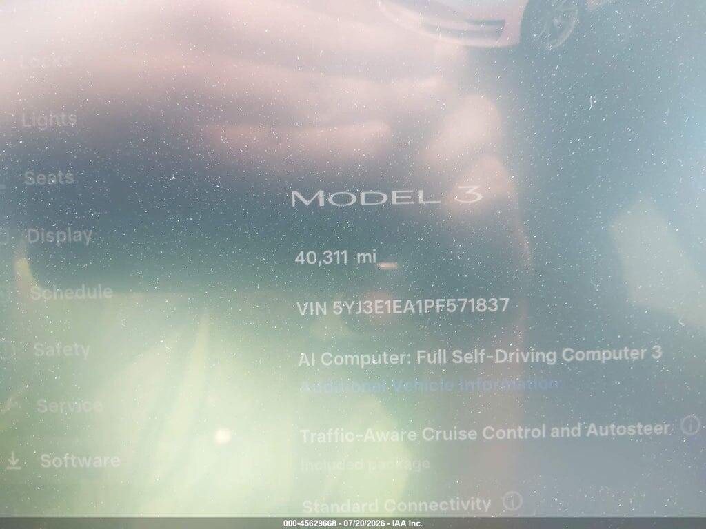 5YJ3E1EA1PF571837 2023 TESLA MODEL 3 photo no. 7
