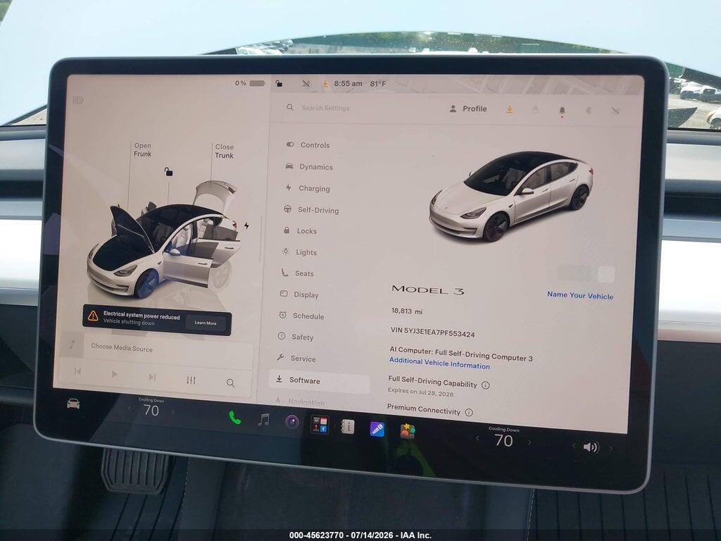 5YJ3E1EA7PF553424 2023 TESLA MODEL 3 photo no. 7