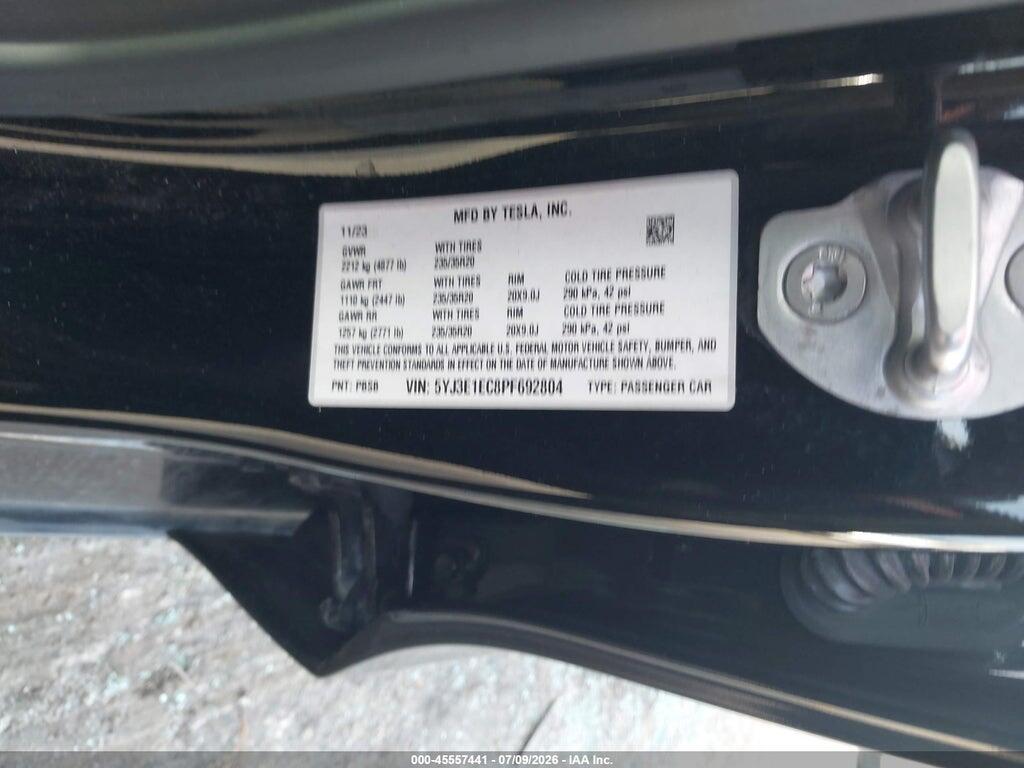 5YJ3E1EC8PF692804 2023 TESLA MODEL 3 photo no. 9