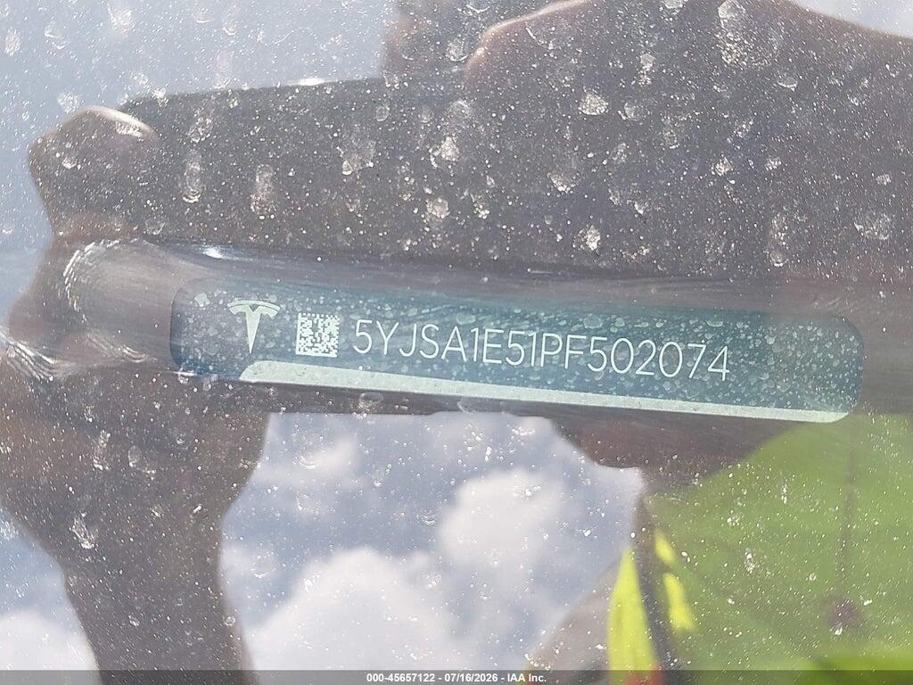 5YJSA1E51PF502074 2023 TESLA MODEL S photo no. 9