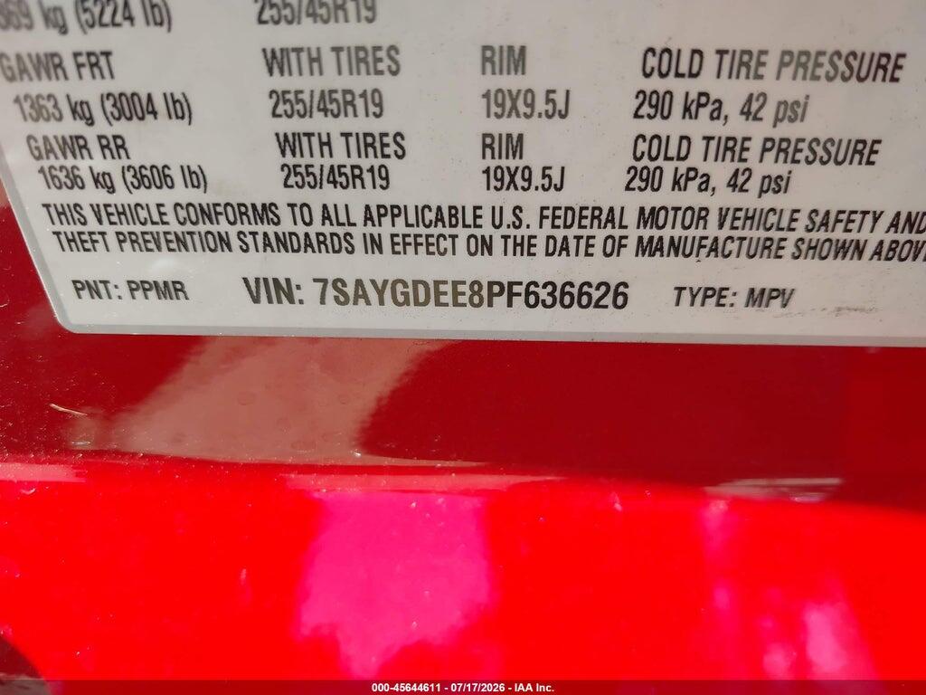 7SAYGDEE8PF636626 2023 TESLA MODEL Y photo no. 9