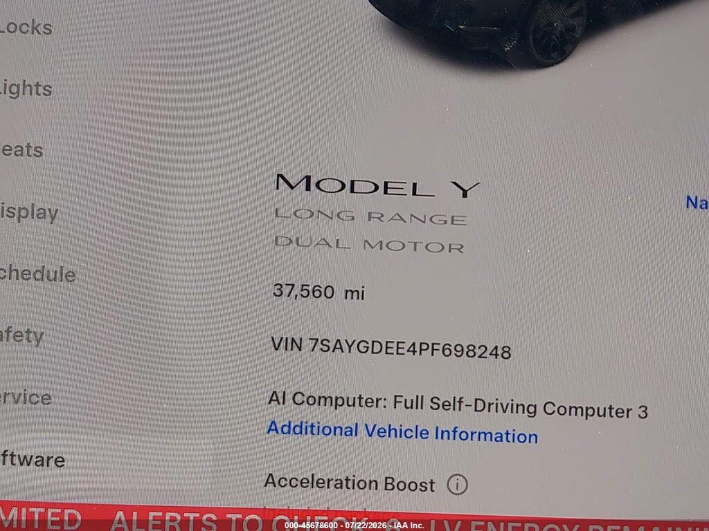 7SAYGDEE4PF698248 2023 TESLA MODEL Y photo no. 7