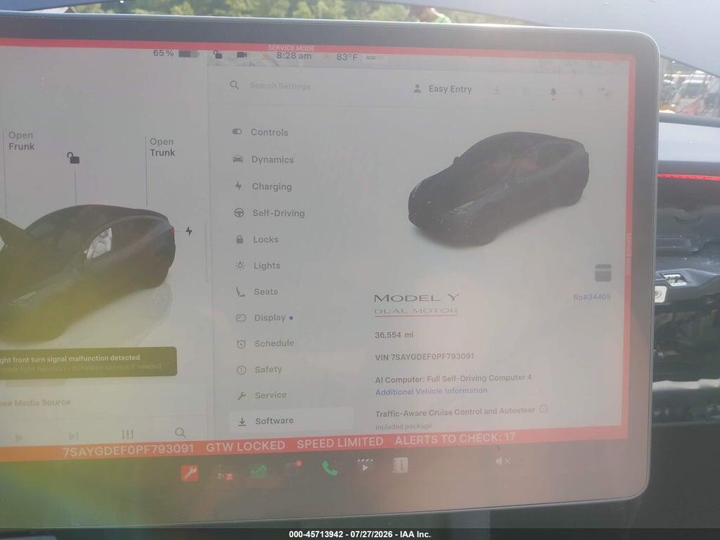 7SAYGDEF0PF793091 2023 TESLA MODEL Y photo no. 7