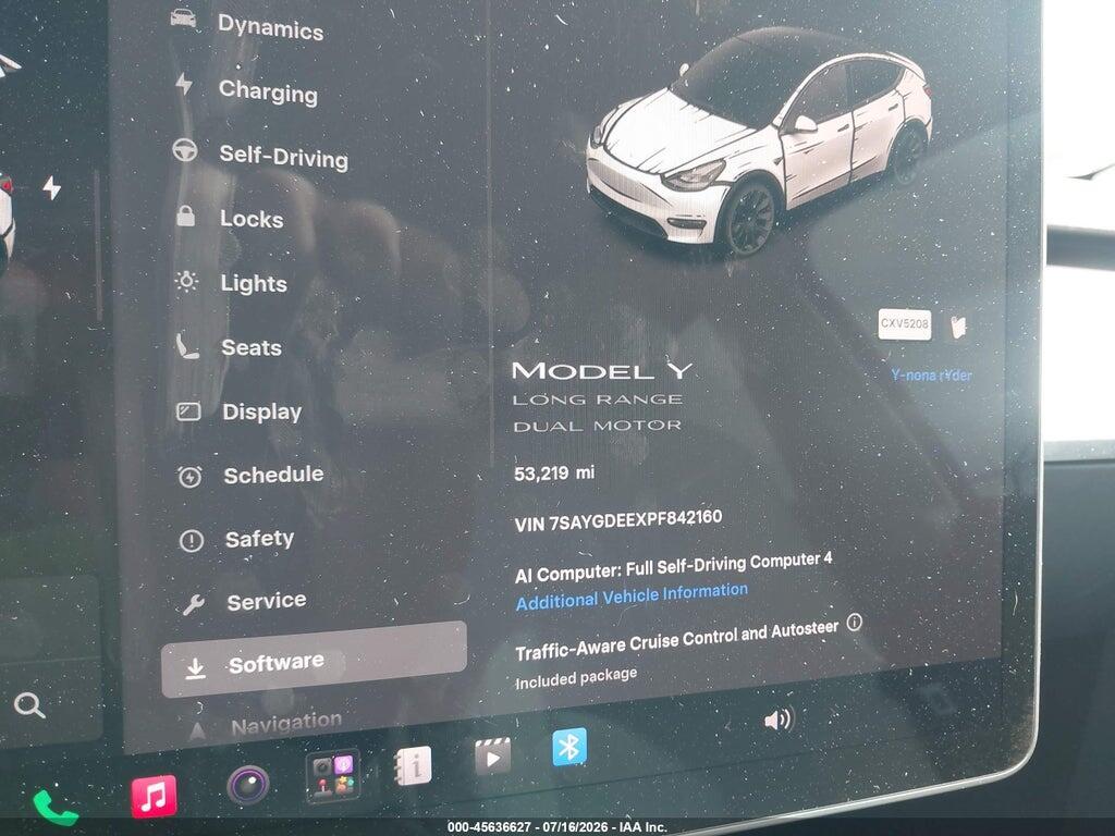 7SAYGDEEXPF842160 2023 TESLA MODEL Y photo no. 7