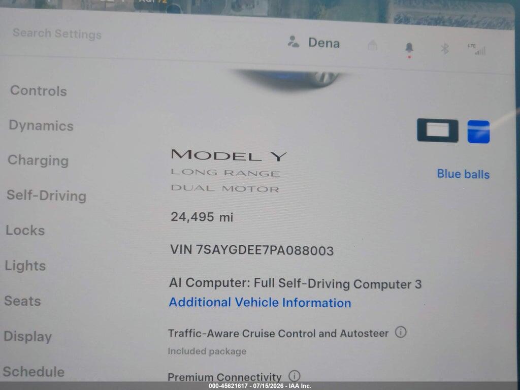 7SAYGDEE7PA088003 2023 TESLA MODEL Y photo no. 7