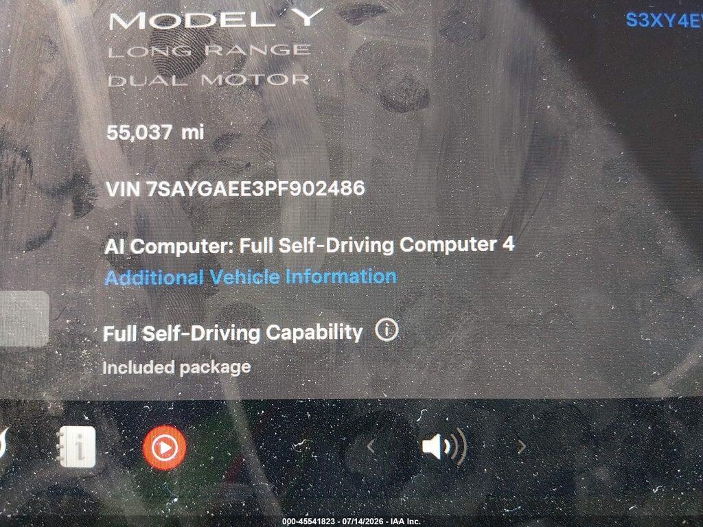 7SAYGAEE3PF902486 2023 TESLA MODEL Y photo no. 7