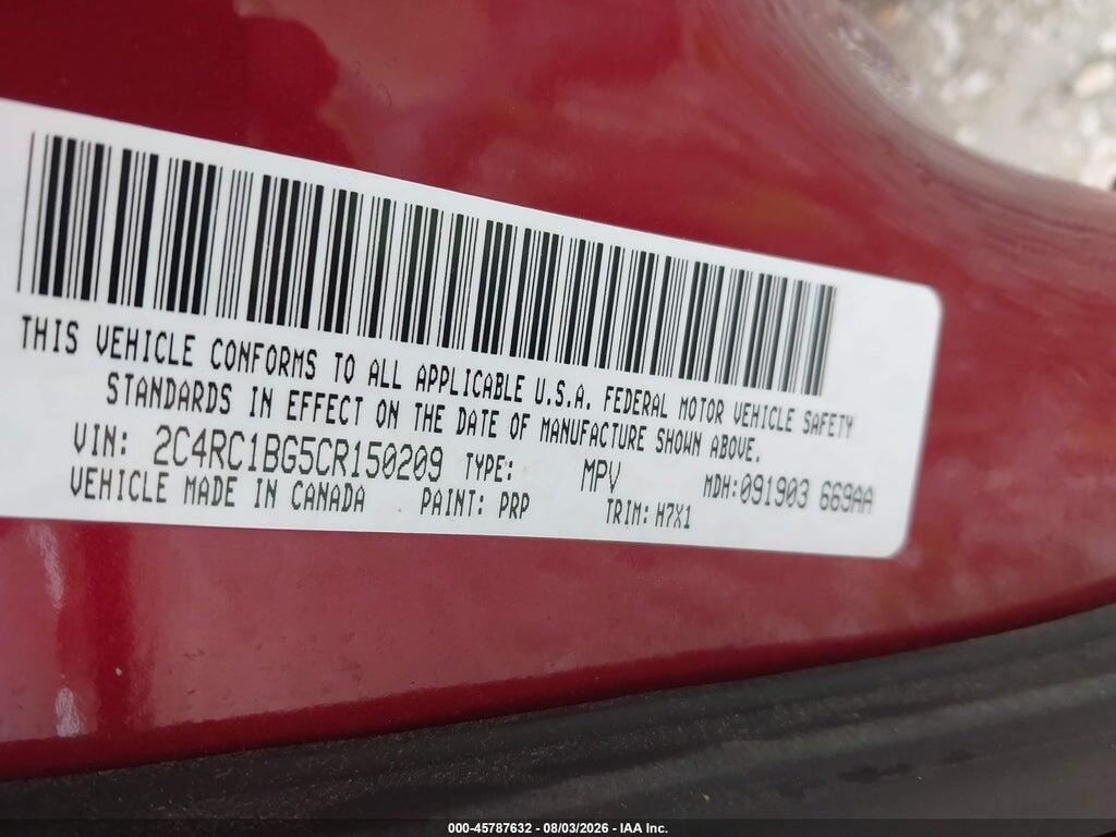 2C4RC1BG5CR150209 2012 CHRYSLER TOWN & COUNTRY photo no. 9