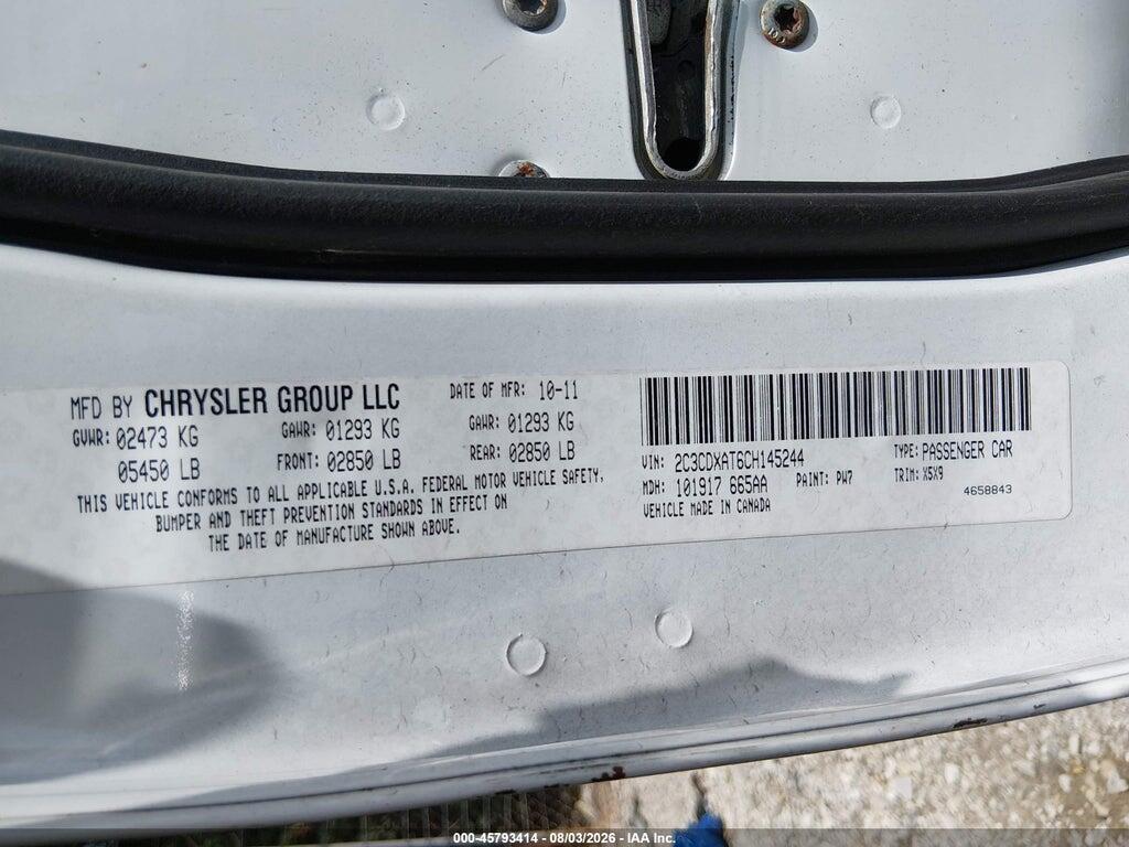 2C3CDXAT6CH145244 2012 DODGE CHARGER photo no. 9