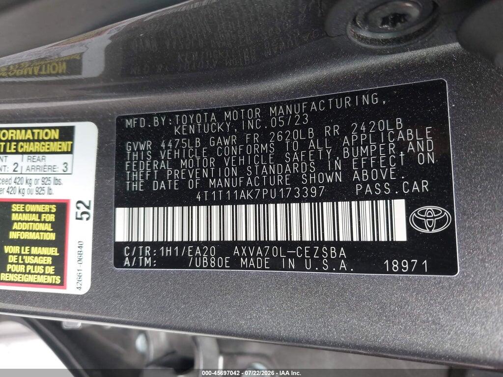 4T1T11AK7PU173397 2023 TOYOTA CAMRY photo no. 9