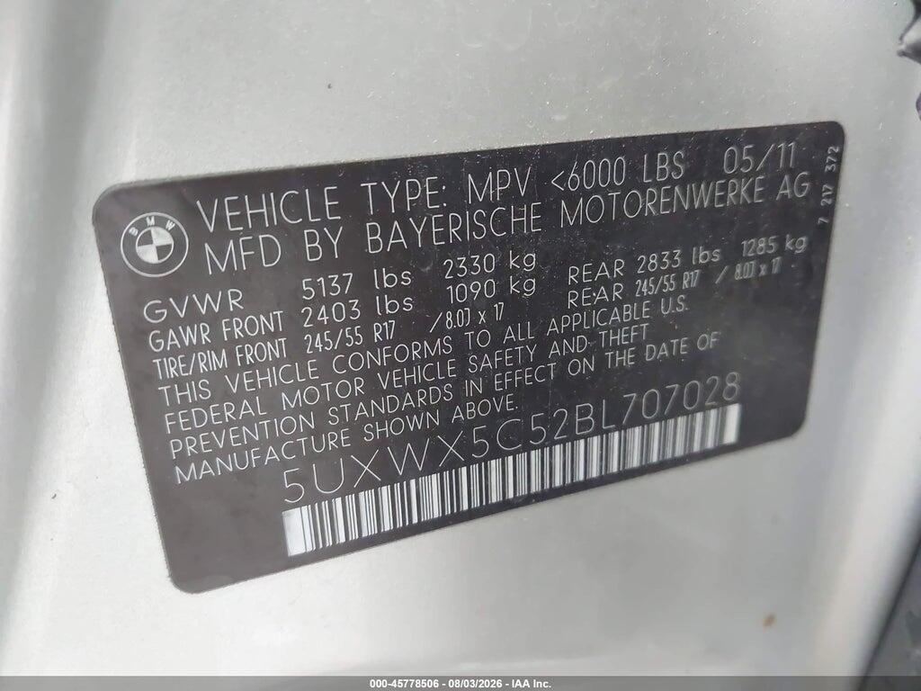 5UXWX5C52BL707028 2011 BMW X3 photo no. 9