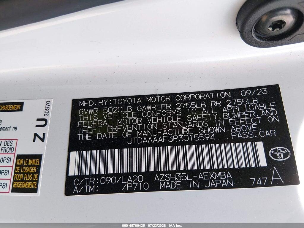 JTDAAAAF3P3015594 2023 TOYOTA CROWN photo no. 9