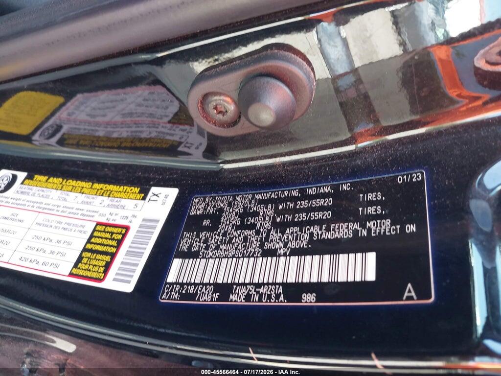 5TDKDRBH9PS017732 2023 TOYOTA HIGHLANDER photo no. 9