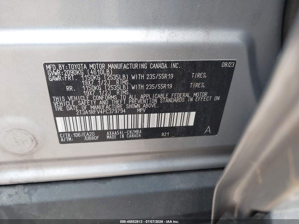 2T3A1RFV4PC379794 2023 TOYOTA RAV4 photo no. 9
